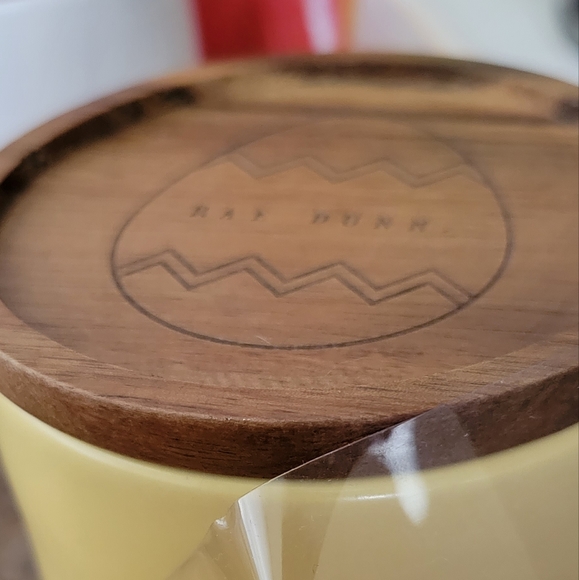 That's All Yolks Rae Dunn Yellow Egg Mug w / Coaster Lid  💛 - Picture 12 of 12